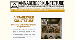 Desktop Screenshot of annaberger-kunststube.de