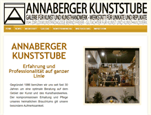Tablet Screenshot of annaberger-kunststube.de